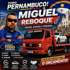 Caminhão guincho de Miguel Reboque em Jaboatão dos Guararapes - PE